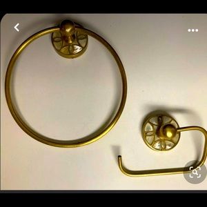 Brass Anthropologie Toilet Paper Holder NWT